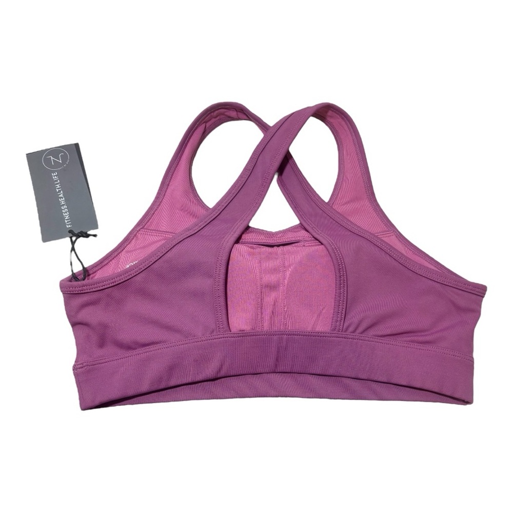 JOIE IN LIFE Purple Cross Over Sports Bra - Picture 3 of 6